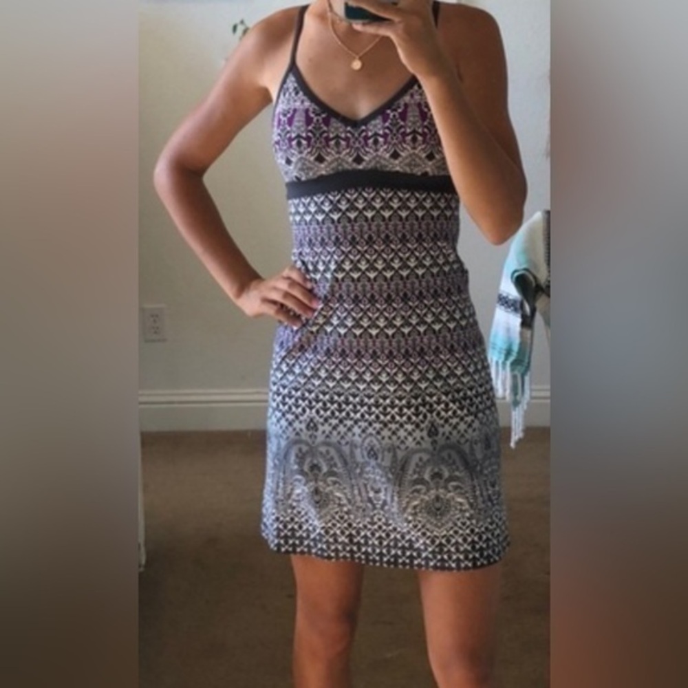 Athleta gray purple swim dress beach coverup size small
